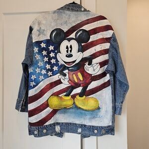 Denim Hand-Painted Oversized Denim Jacket